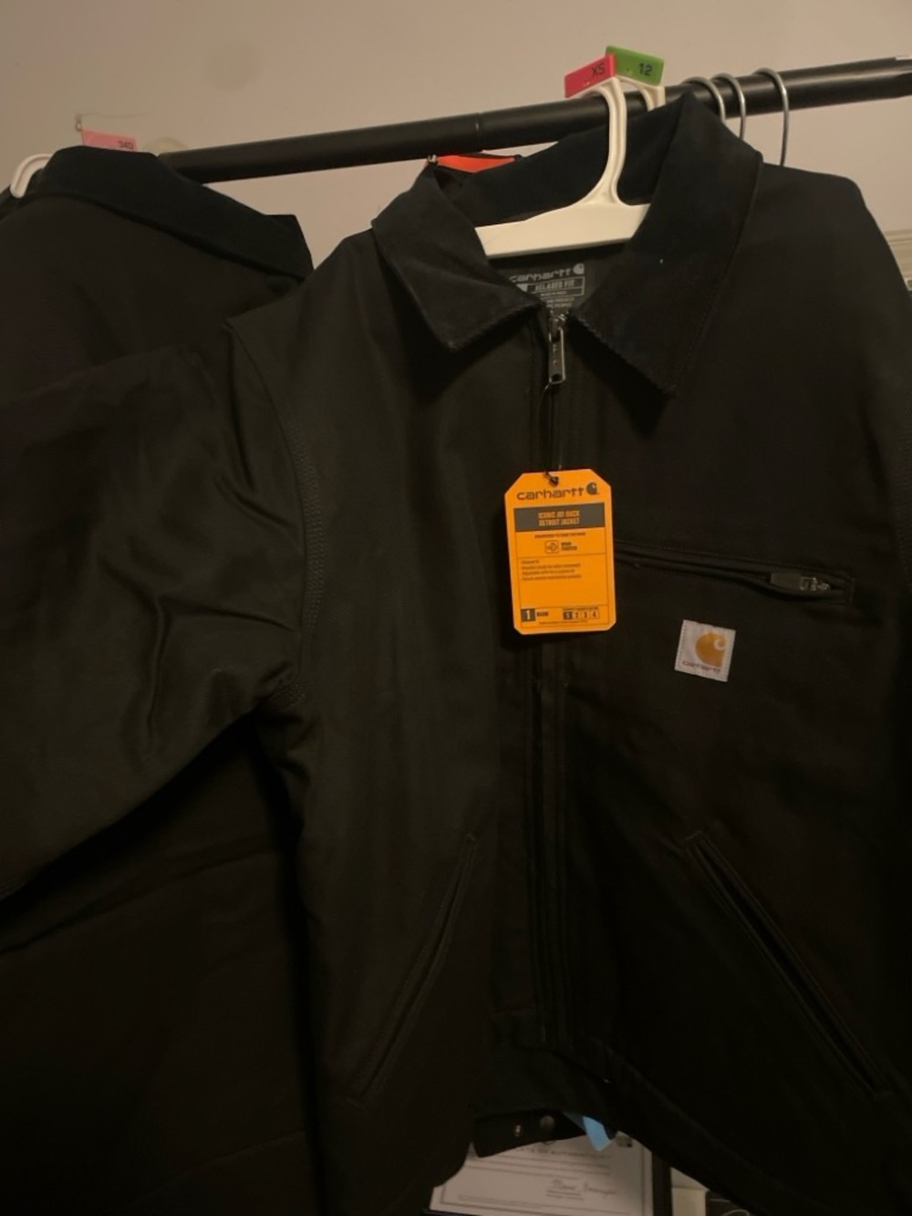 Carhartt Men's Black Zip-Front Work Jacket